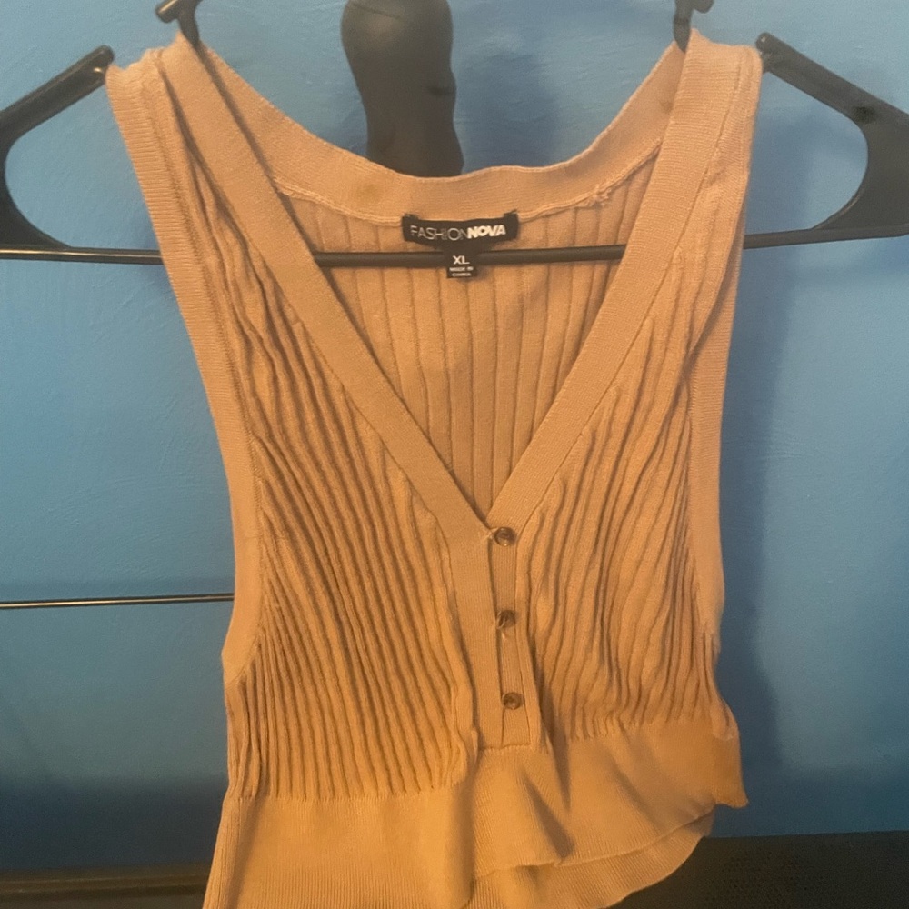 Fashion Nova Tan Tank Top